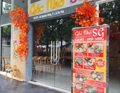 Thi công bảng hiệu quảng cáo cafe-điểm tâm