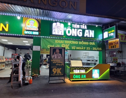 Thiết kế thi công bảng hiệu trà sữa